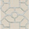 8' Beige Hand Tufted Geometric Indoor Runner Rug - Image 2