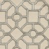 8' Beige Hand Tufted Geometric Indoor Runner Rug - Image 3