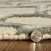 8' Beige Hand Tufted Geometric Indoor Runner Rug - Image 5