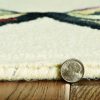 2' x 8' Cream or Gold Geometric Diamond Wool Runner Rug