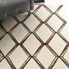 2' x 8' Cream or Gold Geometric Diamond Wool Runner Rug - Image 3