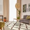 2' x 8' Cream or Gold Geometric Diamond Wool Runner Rug - Image 4