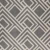3'x5' Grey Machine Woven UV Treated Geometric Indoor Outdoor Area Rug - Image 3