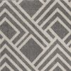 5'x8' Grey Machine Woven UV Treated Geometric Indoor Outdoor Area Rug - Image 3