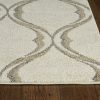 2' x 3' Sand Wavy Line Pattern Accent Rug