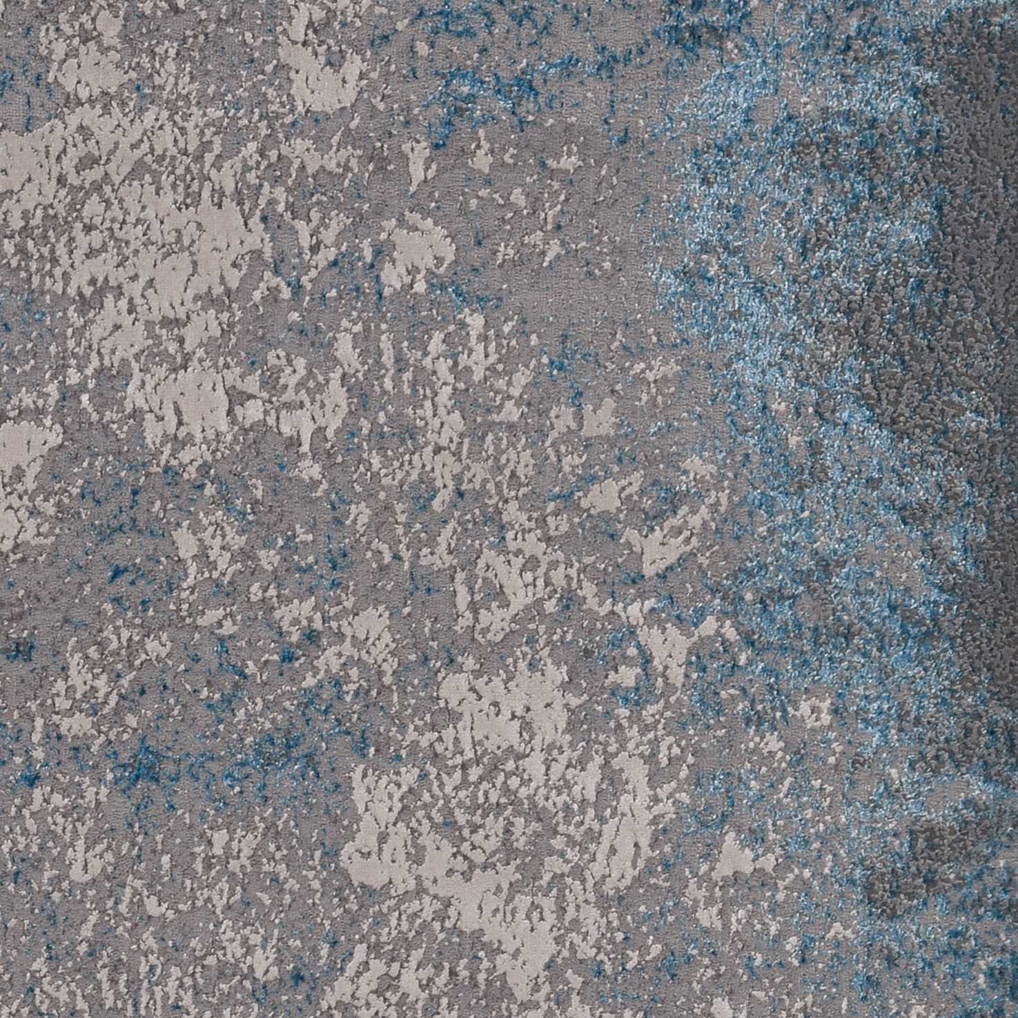 3'x5' Silver Blue Machine Woven Abstract Smudge Indoor Area Rug - Image 3