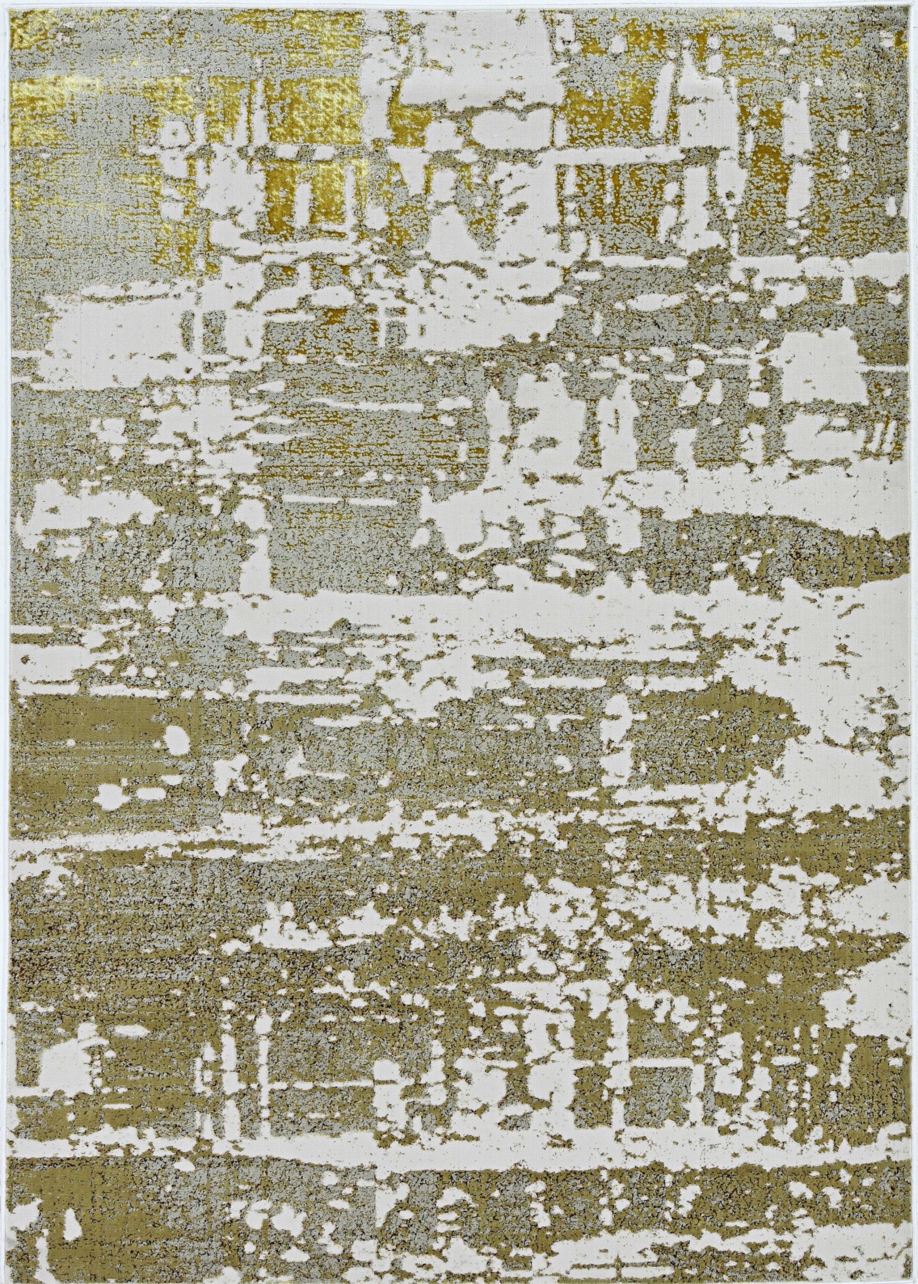 3' x 5' Ivory or Gold Abstract Area Rug - Image 2