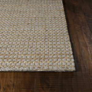 5'x7' Grey Hand Woven Wool And Jute Indoor Area Rug