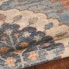 3'x5' Blue Hand Woven Oval Medallion Indoor Area Rug - Image 5