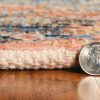 5'x7' Blue Hand Woven Floral Medallion Indoor Area Rug - Image 4