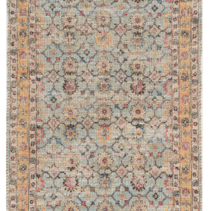 3'x5' Spa Green Hand Woven Floral Indoor Area Rug