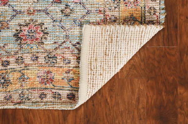 3'x5' Spa Green Hand Woven Floral Indoor Area Rug - Image 5