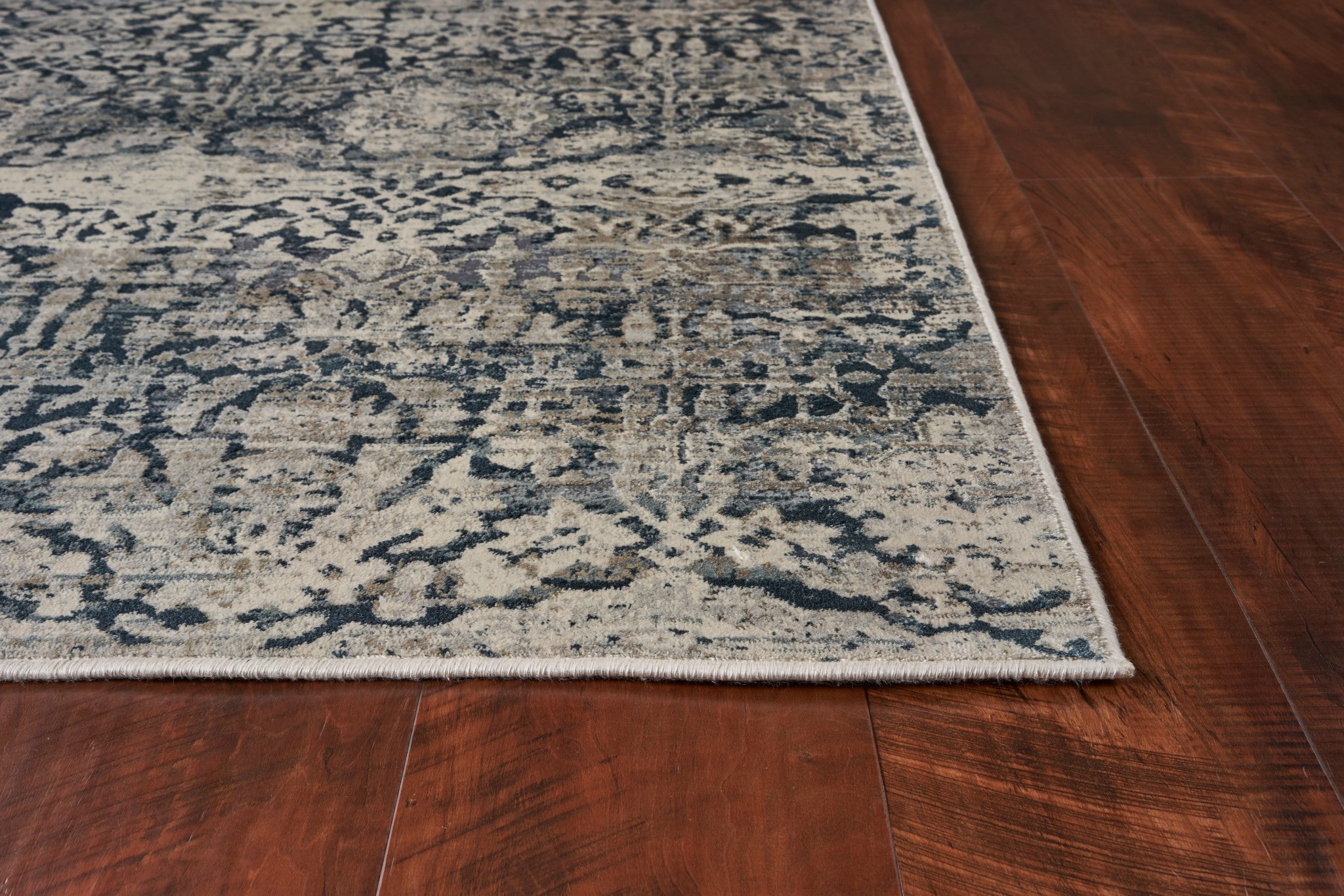 3'x5' Teal Machine Woven Floral Traditional Indoor Area Rug - Image 5