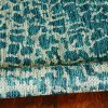 8' Teal Machine Woven UV Treated Animal Print Indoor Outdoor Round Area Rug - Image 4