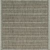 8' Round Mocha Geometric Pattern Indoor Outdoor Area Rug - Image 2