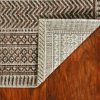 8' Round Mocha Geometric Pattern Indoor Outdoor Area Rug - Image 5