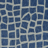 8' Blue Grey Machine Woven UV Treated Animal Print Indoor Outdoor Round Area Rug - Image 3