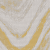 8' Ivory Gold Machine Woven Abstract Waves Round Indoor Outdoor Area Rug - Image 3