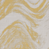 8' Ivory Gold Machine Woven Abstract Waves Round Indoor Outdoor Area Rug - Image 2