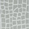 5'x7' Ivory Grey Machine Woven UV Treated Abstract Indoor Outdoor Area Rug - Image 2