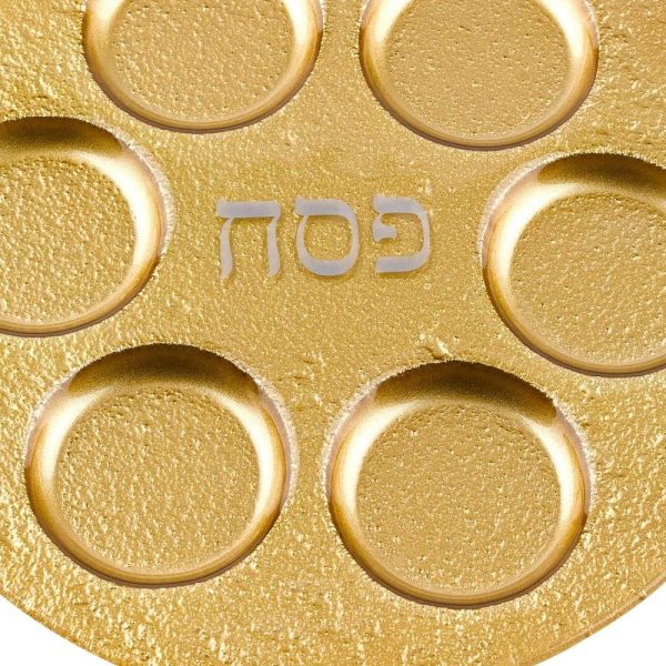 13 Handcrafted Decor Gold Seder Plate - Image 4