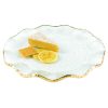 13 Mouth Blown Wavy Edge Gold Leaf Platter or Charger