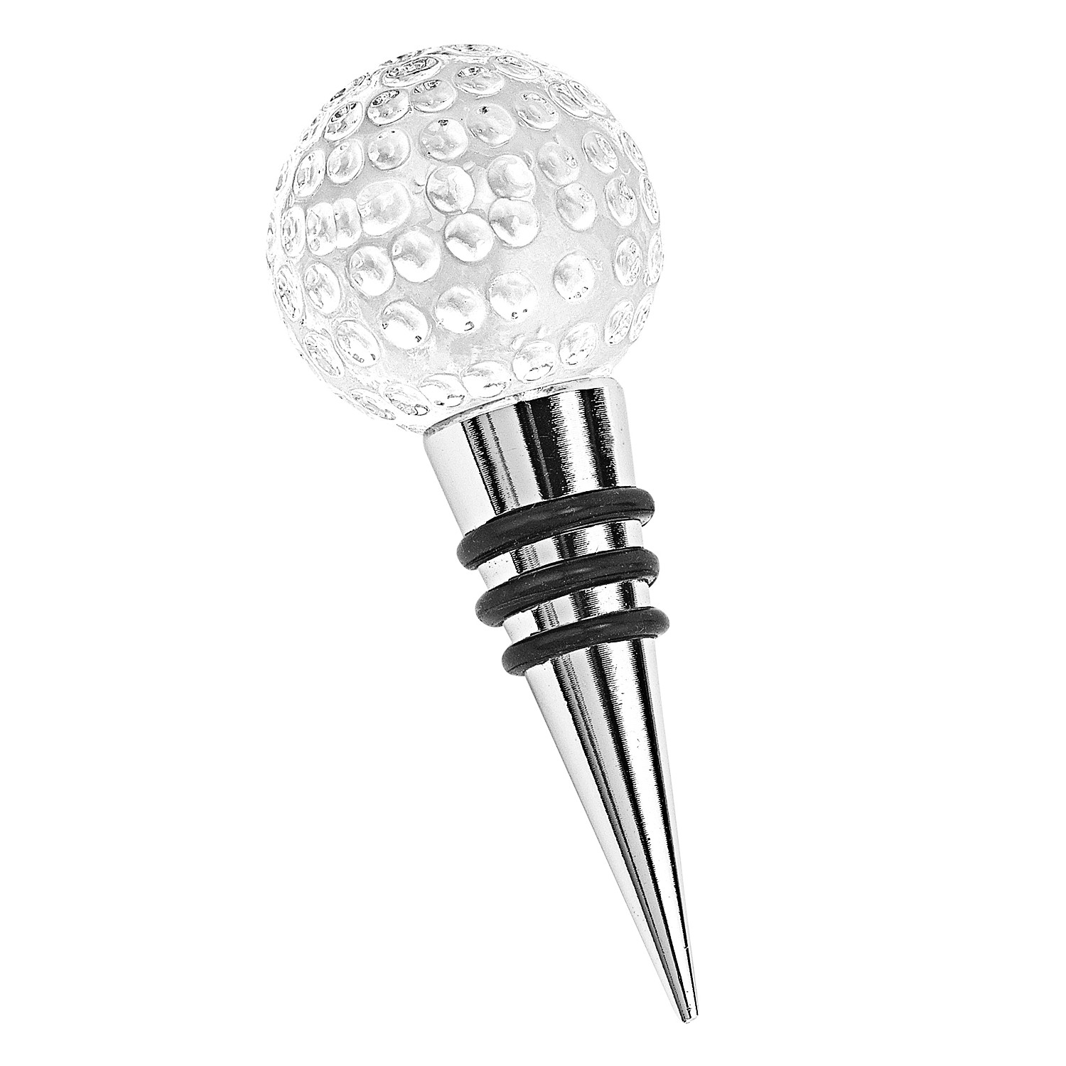 Hand Crafted Crystal Golf Ball Bottle Stopper - Image 2