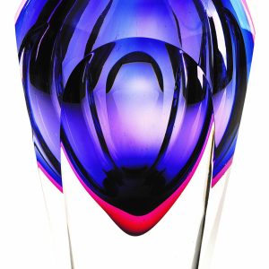 9 Purple Art Glass Vase