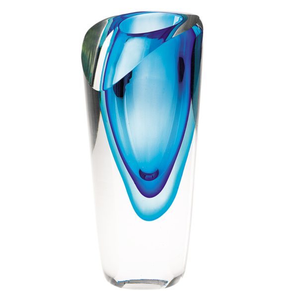 75 Mouth Blown Glass Blue Vase - Image 3