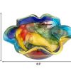 85 MultiColor Art Glass Floppy Centerpiece Bowl - Image 2