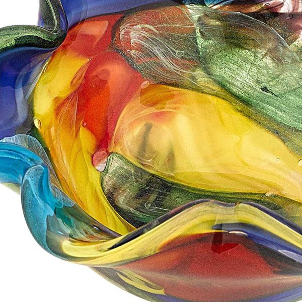 85 MultiColor Art Glass Floppy Centerpiece Bowl - Image 5