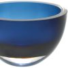 6 Mouth Blown European Made Lead Free Midnight Blue Crystal Bowl - Image 2