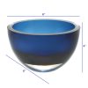 6 Mouth Blown European Made Lead Free Midnight Blue Crystal Bowl - Image 4