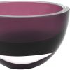 6 Mouth Blown European Made Lead Free Purple Crystal Bowl - Image 2