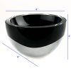6 Mouth Blown Crystal European Made Lead Free Jet Black Bowl - Image 4
