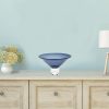 12 Mouth Blown Crystal Midnight Blue Centerpiece  Bowl - Image 3