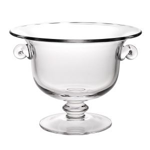 11 Mouth Blown Crystal European Made Trophy Centerpiece  Fruit or Punch Bowl