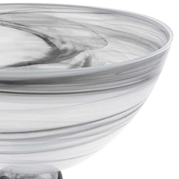 10 Mouth Blown Polish Glass Footed Centerpiece Bowl - Image 2