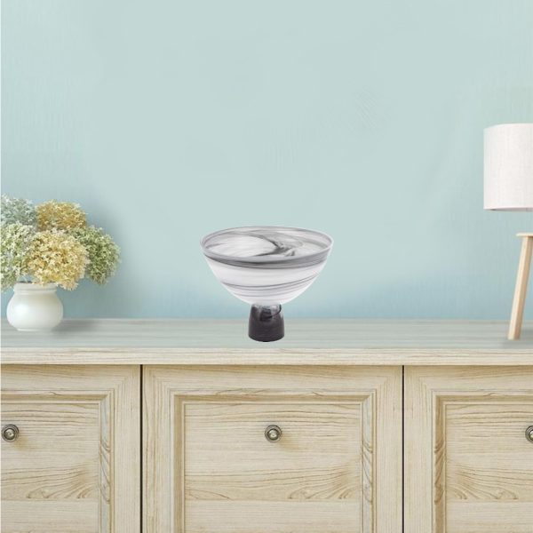 10 Mouth Blown Polish Glass Footed Centerpiece Bowl - Image 3
