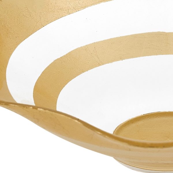 85 Glass Authentic Gold Leaf Decorated All Purpose Bowl - Image 5