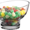 7 Mouth Blown Lead Free Slant Cut Candy Serving Glass Bowl - Image 2