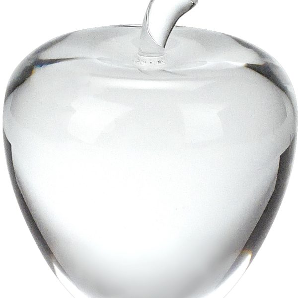 Solid Crystal Apple Paperweight - Image 2
