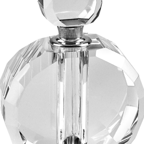 Hand Crafted Crystal Round Perfume Bottle - Image 2