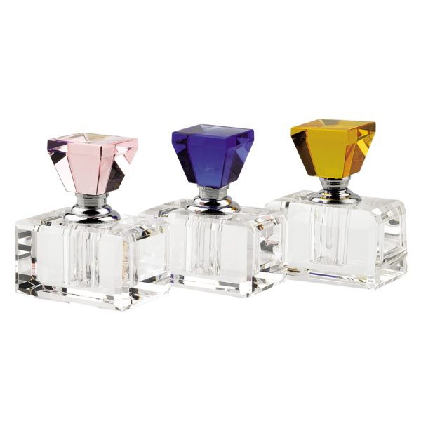 3 pc Rainbow Crystal Perfume Bottle Set - Image 2