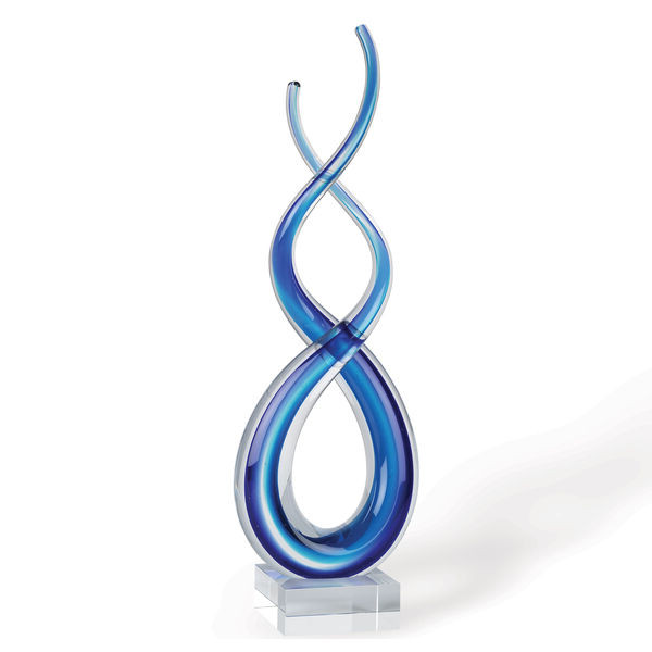 20 Blue Art Glass Centerpiece - Image 3