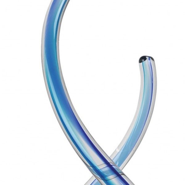 9 Blue Art Glass Centerpiece - Image 5