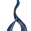 18 MultiColor Art Glass Centerpiece on Black Crystal Base - Image 2