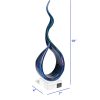 18 MultiColor Art Glass Centerpiece on Black Crystal Base - Image 4