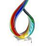 18 MultiColor Art Glass Centerpiece on Crystal Base - Image 2