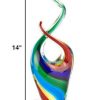 11 MultiColor Art Glass Abstract Centerpiece on Crystal Base - Image 2
